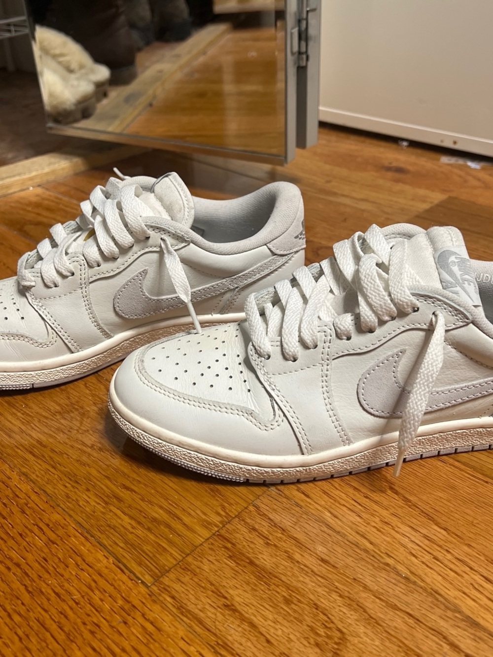 Nike Light Gray/White Low-Top Sneakers